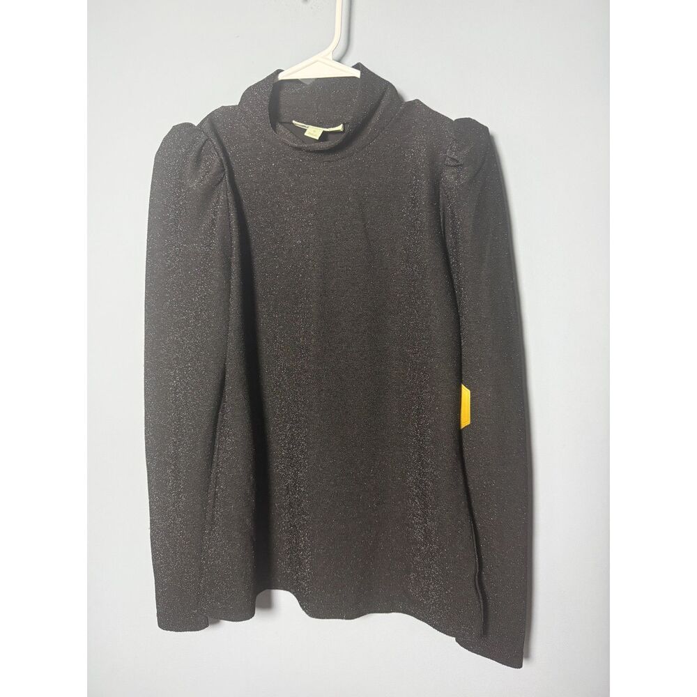 Ryegrass women's shimmering mock neck top Size Small